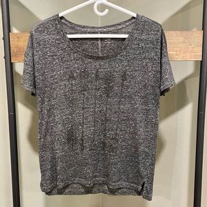 Old Navy gray linen blend boyfriend shirt XS